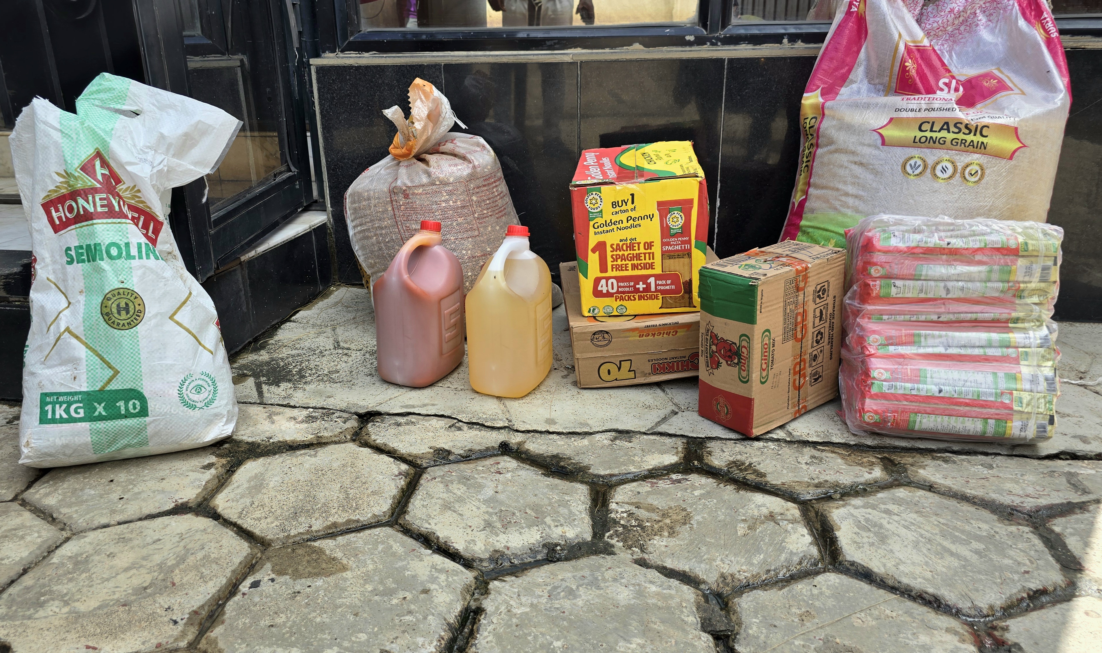 Food and grocery items donated by SSF to the orphanage
