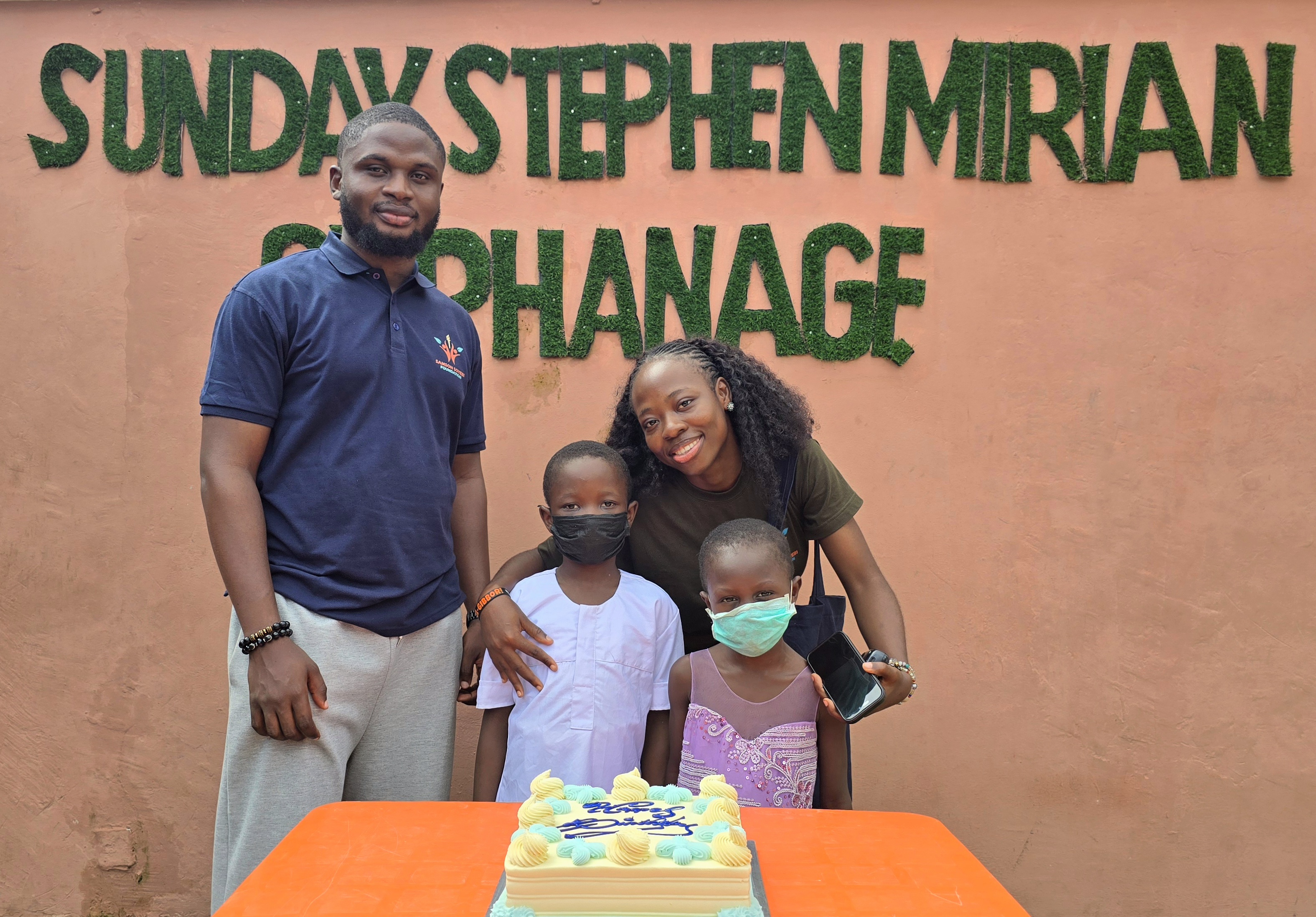 SSF volunteers with orphanage children during visit